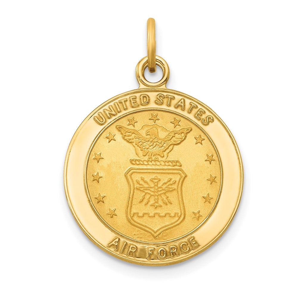 14ky U.S. Air Force Insignia Disc Pendant