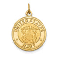 14k U.S. NAVY Insignia Disc Pendant