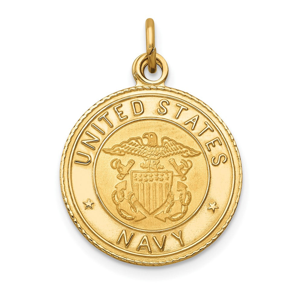 14k U.S. NAVY Insignia Disc Pendant