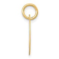 14K Small Fancy Script Letter O Initial Charm