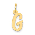 14k Small Script Letter G Initial Charm
