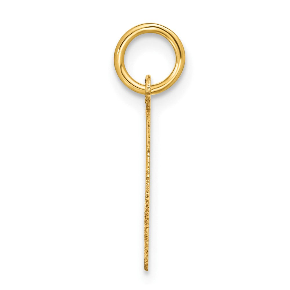 14k Medium Script Letter Q Initial Charm