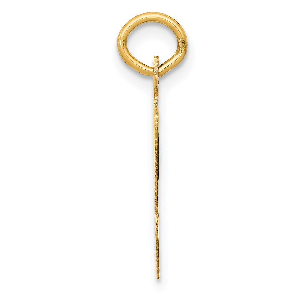 14k Large Script Letter V Initial Charm