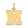 14k Small Block Letter M Initial Charm