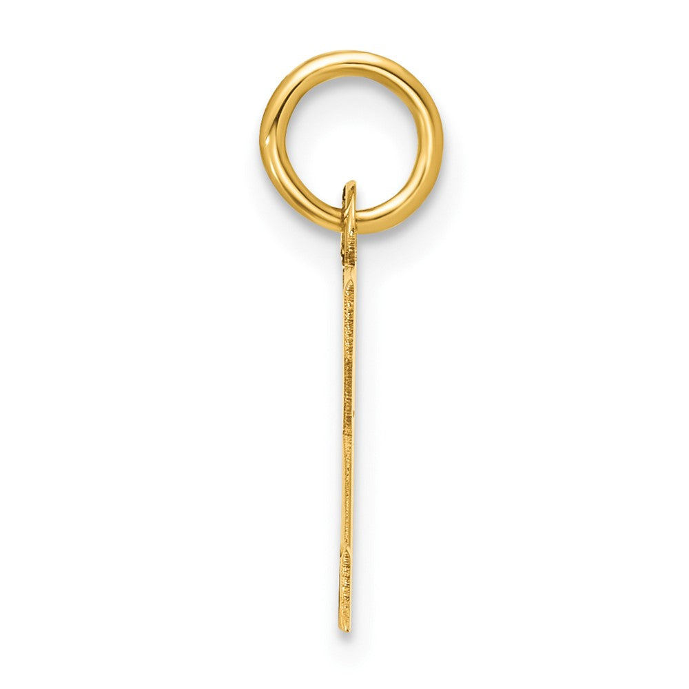 14k Small Block Initial X Charm