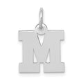 14KW Small Block Letter M Initial Charm