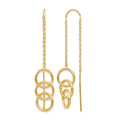 14k Triple Circle Threader Earrings