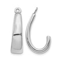 14k White Gold J Hoop Earring Jackets