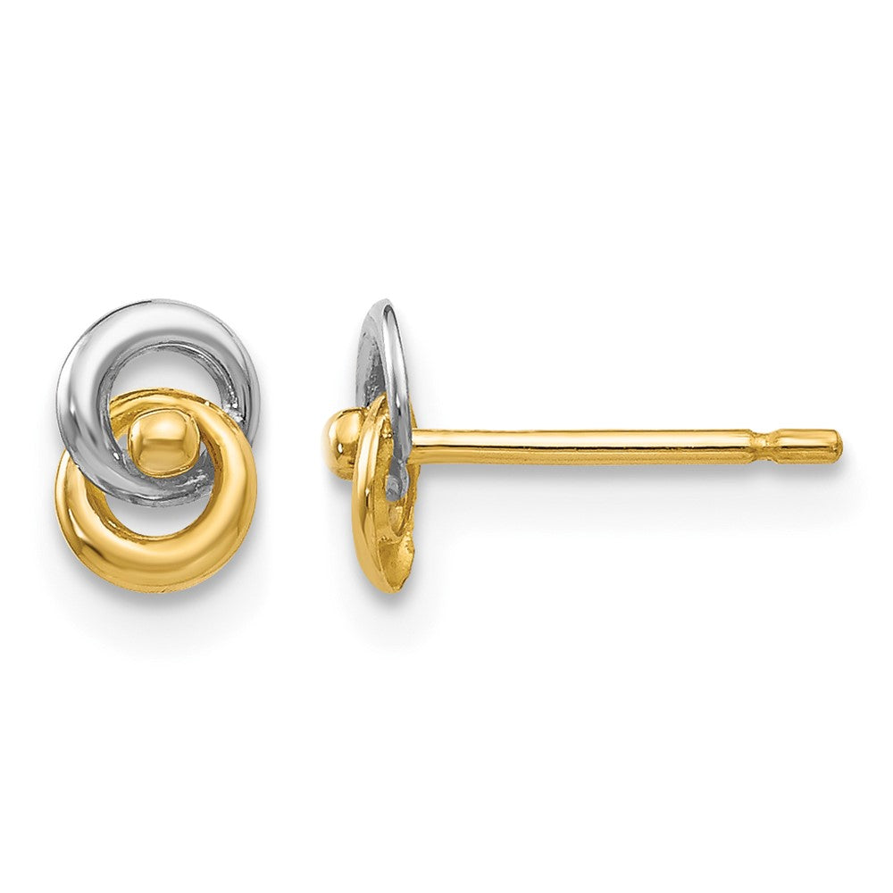 14k & Rhodium Love Knot Ear