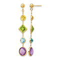 14K Muti-Gemstone Post Earrings