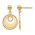 14k Circle Post Earrings