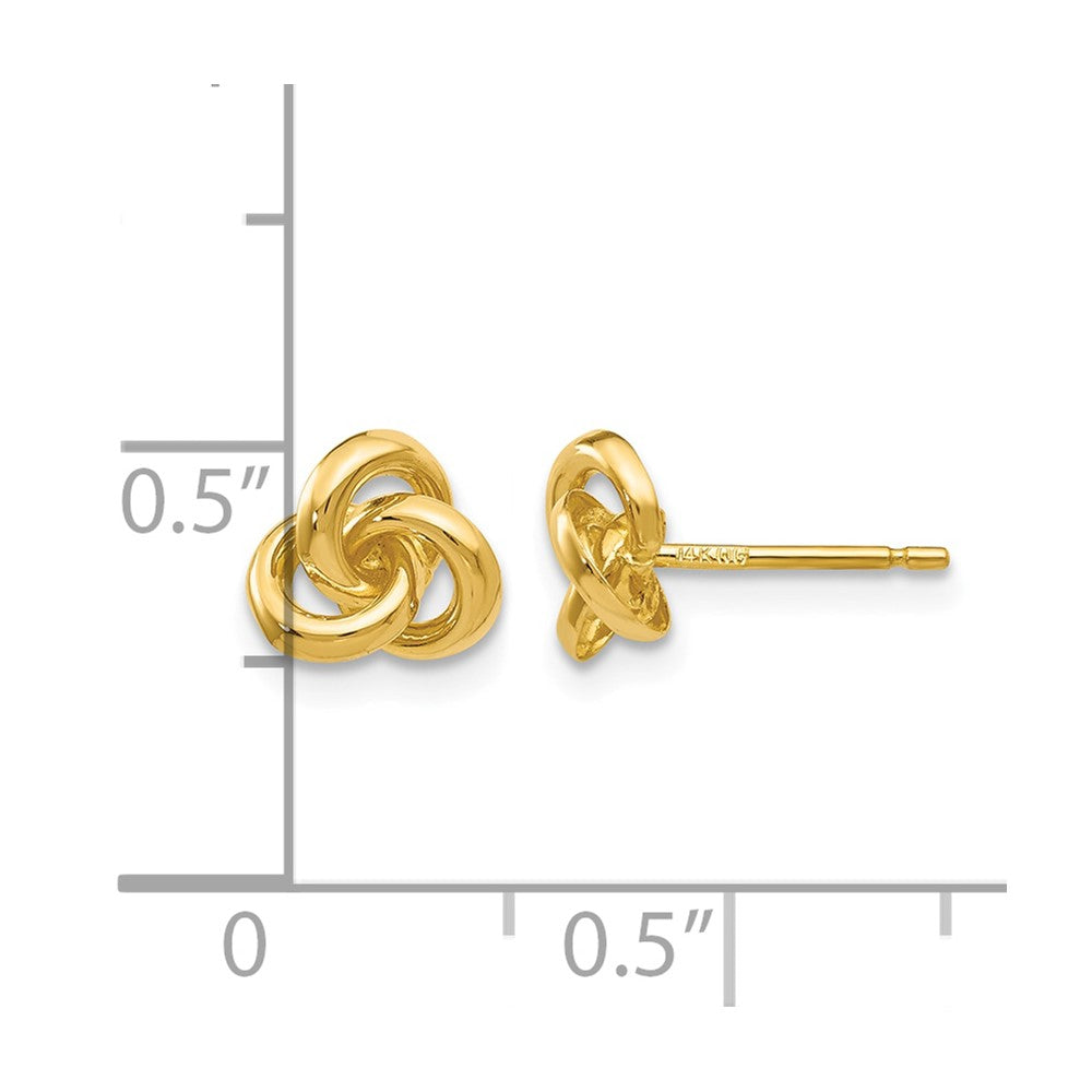 14k Trinity Knot Earrings