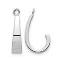 14k White Gold J Hoop Earrings Jackets