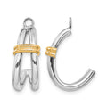 14k Two-tone J Hoop Earring Jackets