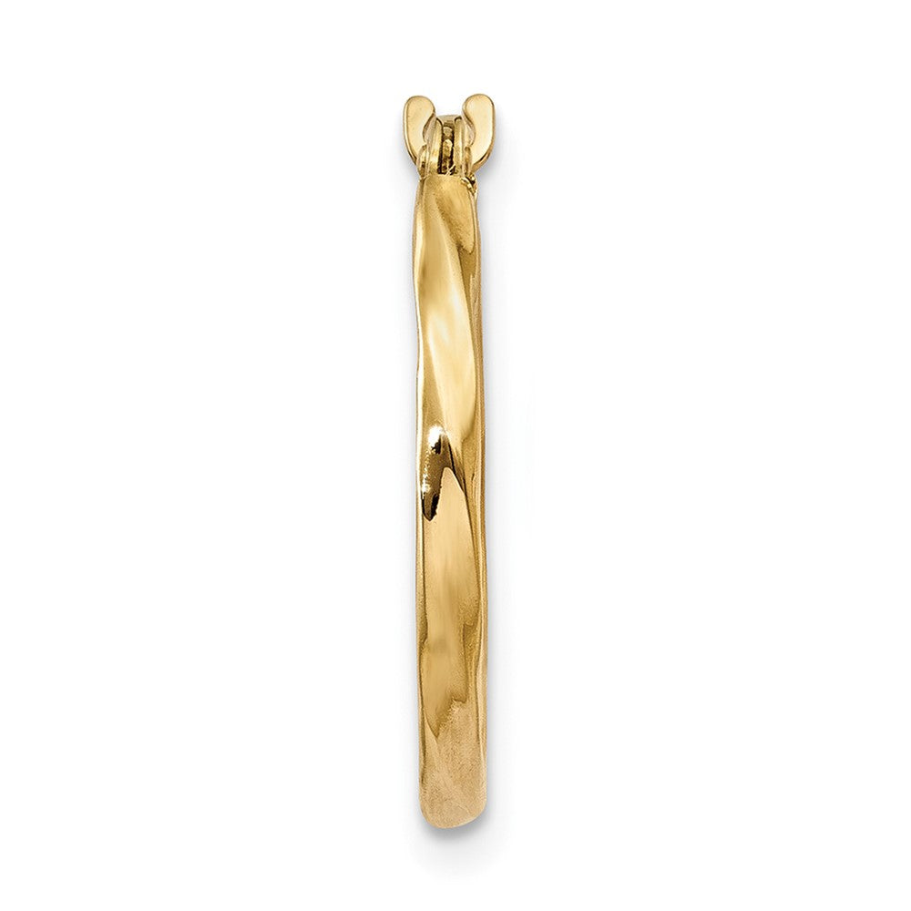 Single 14k Twist Hoop Earring