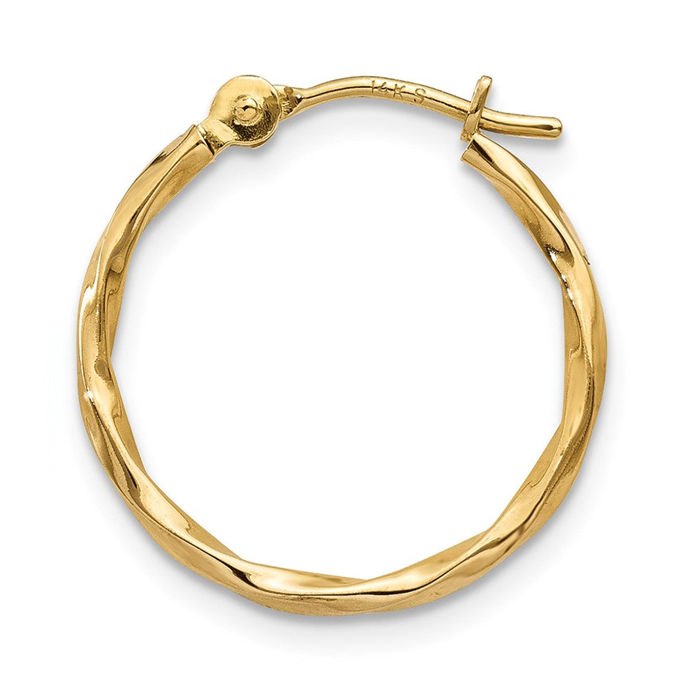 Single 14k Twist Hoop Earring