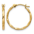 14k Twist Hoop Earrings