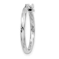 Single 14k White Gold Twisted Hoop Earring