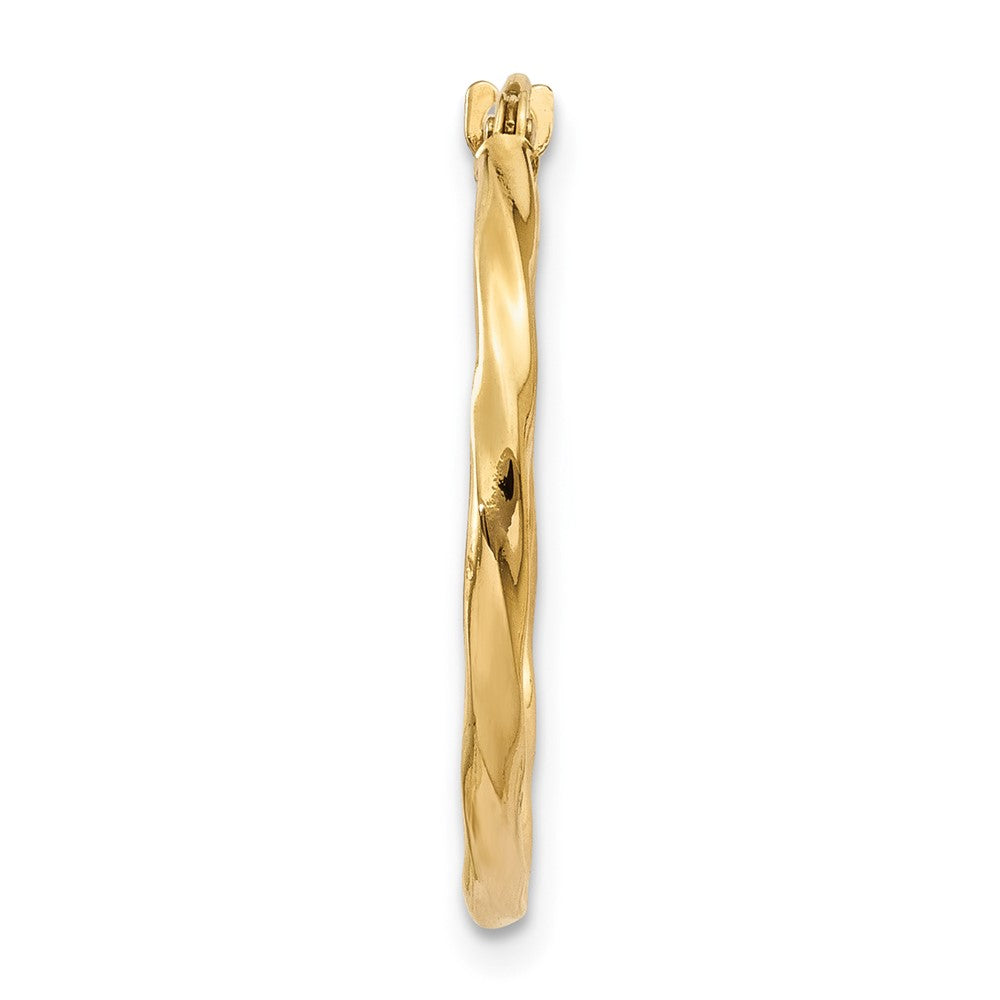 Single 14k Twist Hoop Earring