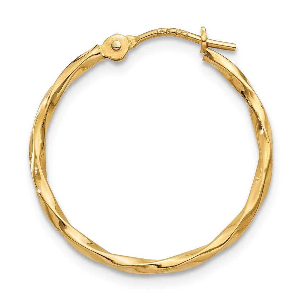Single 14k Twist Hoop Earring