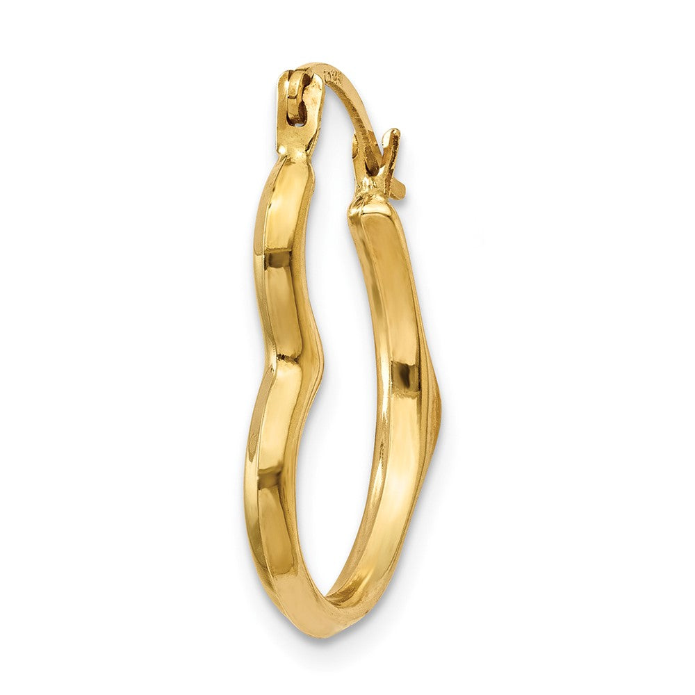 Single 14k Heart Hoop Earring