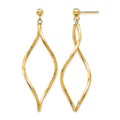 14k Twisted Post Dangle Earrings