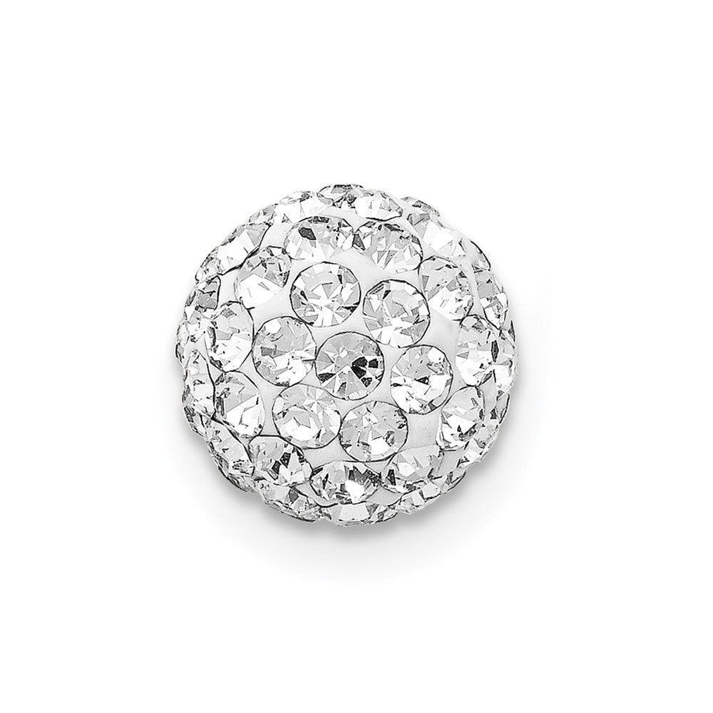 Single 14K Post 8mm Crystal Ball Earring