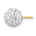 Single 14K Post 8mm Crystal Ball Earring