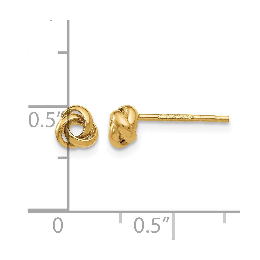 14k Polished Knot Post Earrings