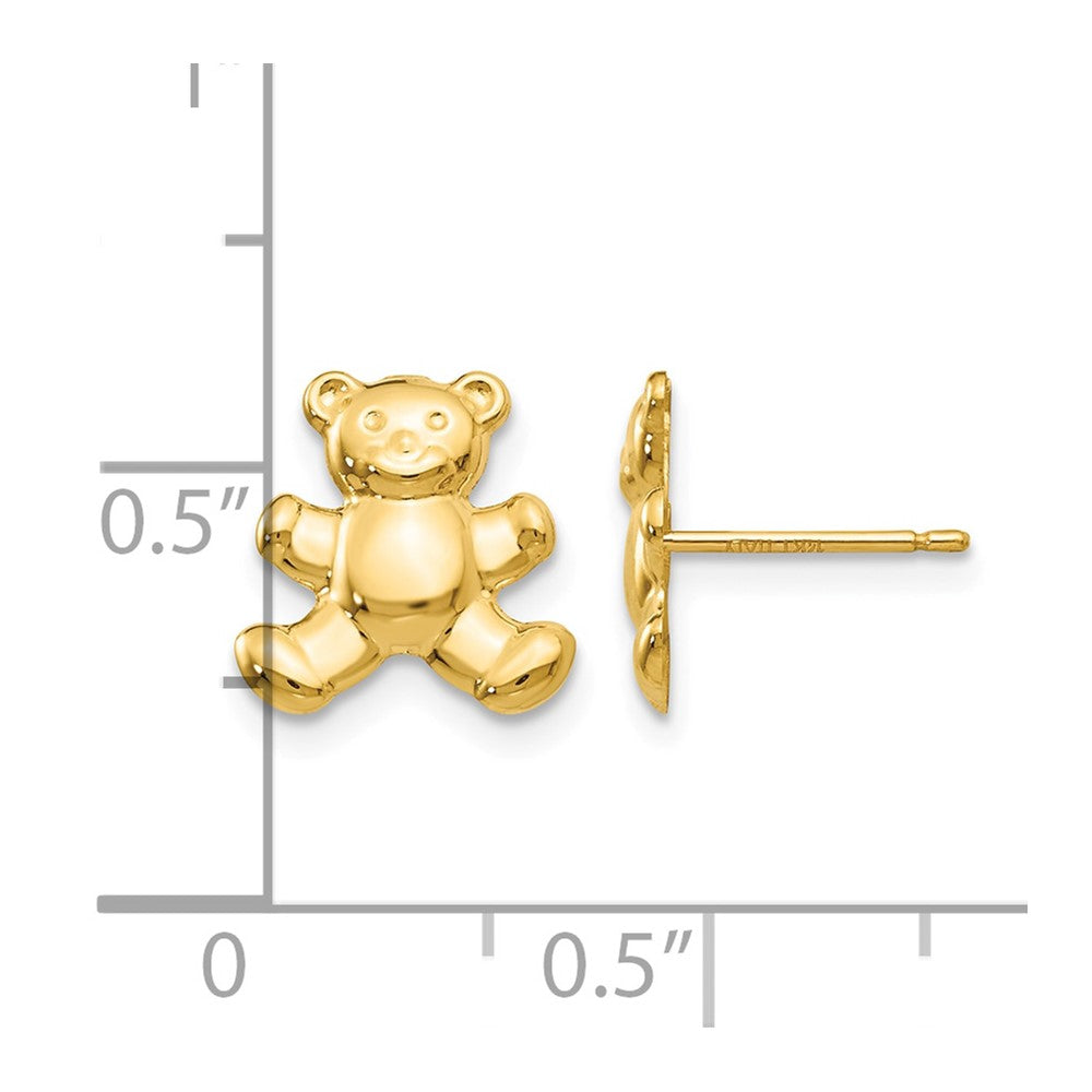14k Teddy Bear Post Earrings