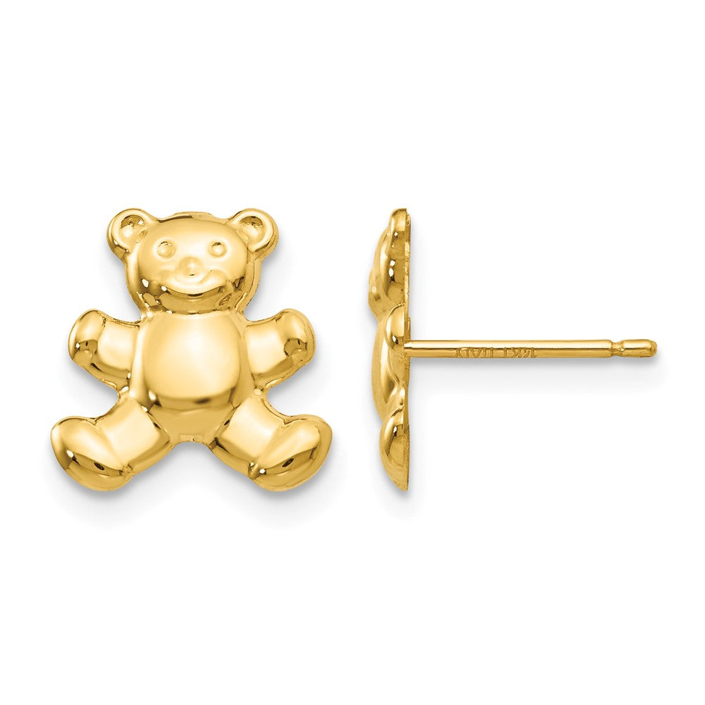 14k Teddy Bear Post Earrings