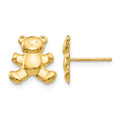 14k Teddy Bear Post Earrings