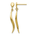 14k Polished Fancy Dangle Post Earrings