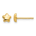 14k Polished Star Post Earrings