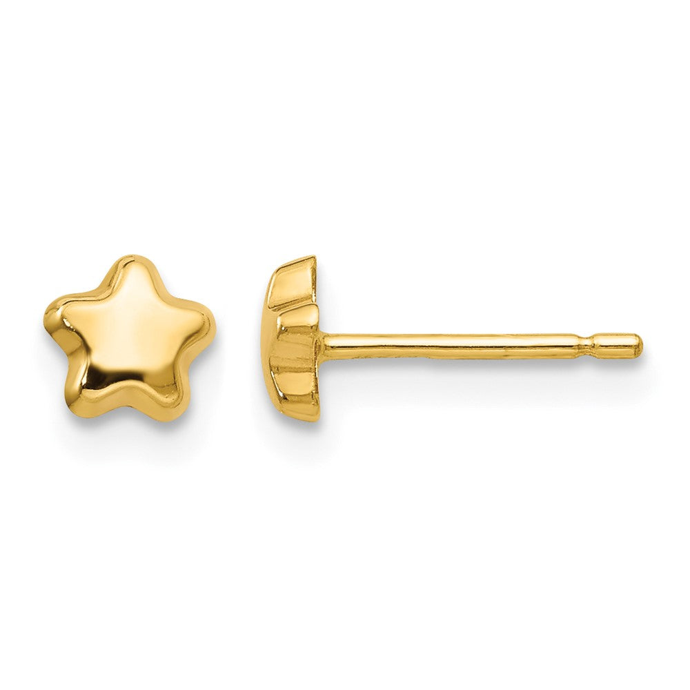 14k Polished Star Post Earrings