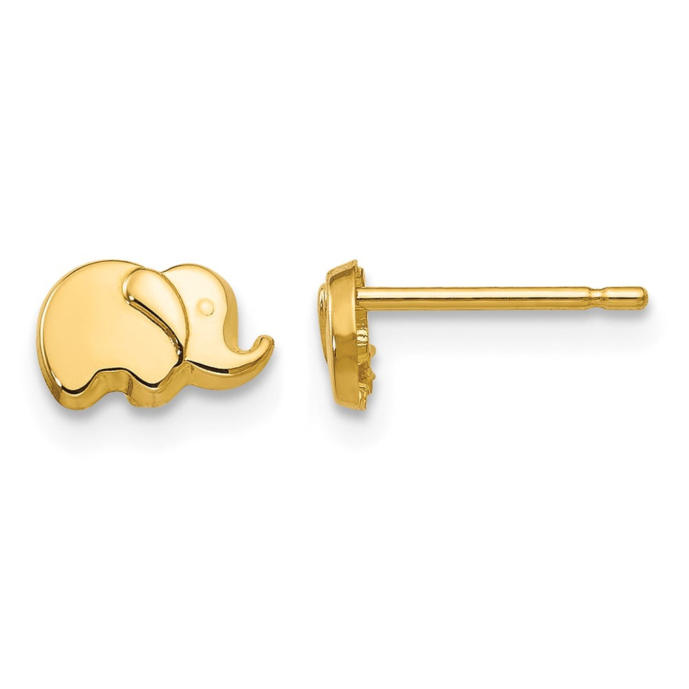 14k Polished Elephant Post Earrings