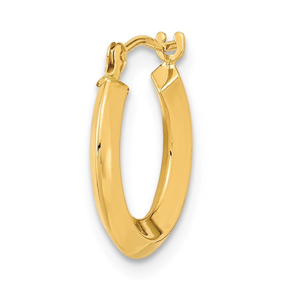 Single 14k Polished Knife Edge Hoop Earring