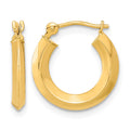 14k Polished Knife Edge Hoops