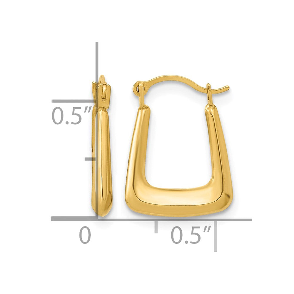 14k Polished Hollow Fancy Hoops