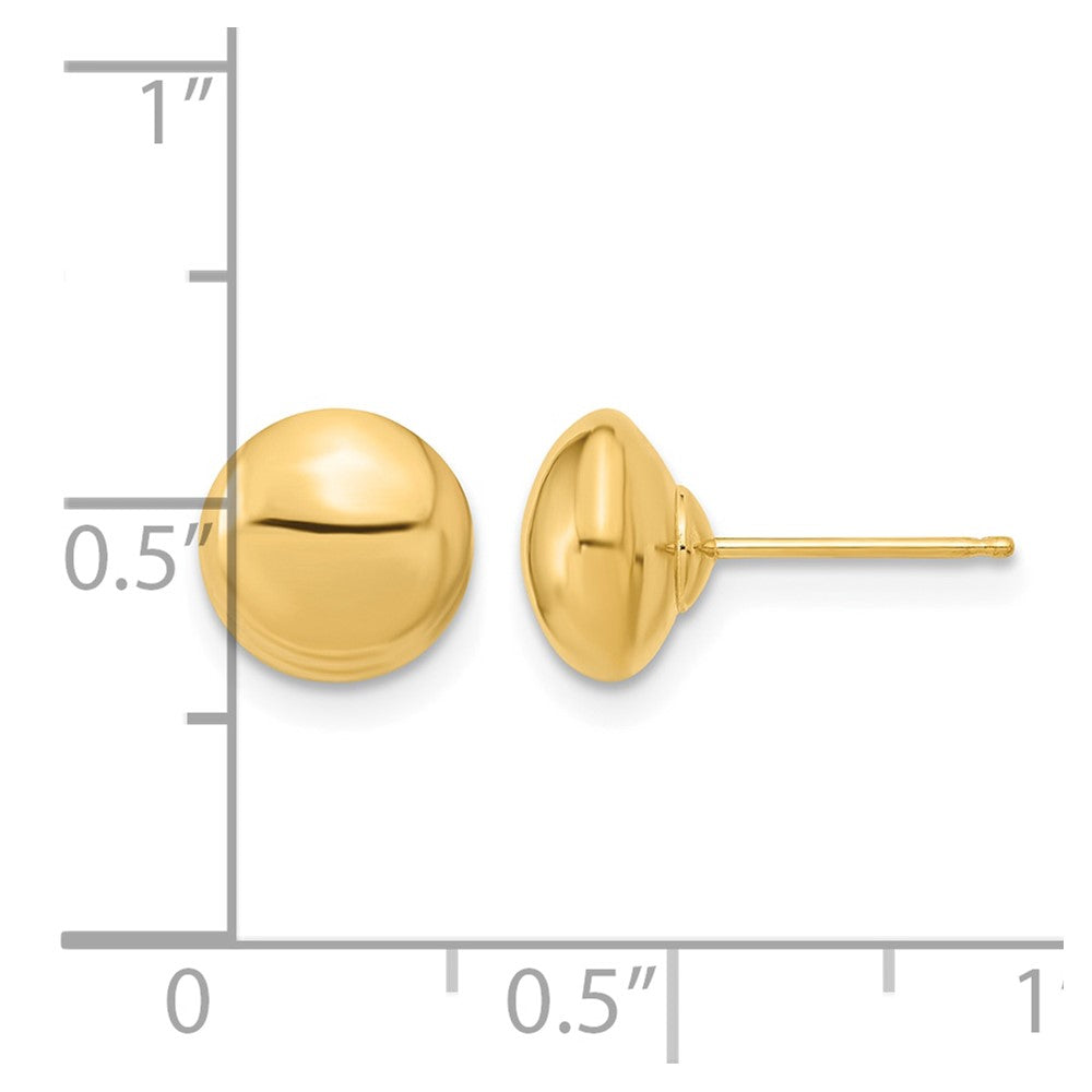 14k Polished Button Post Earrings