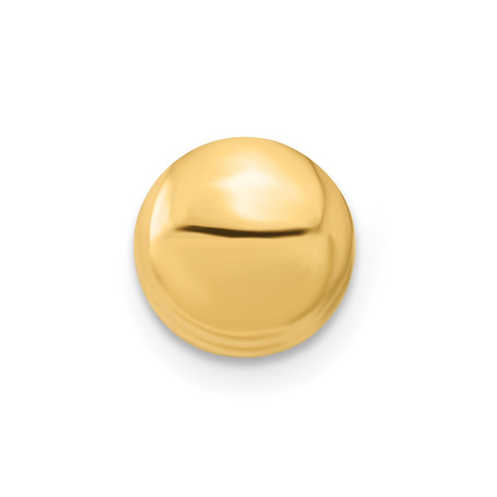 Single 14k Polished Button Post Earring