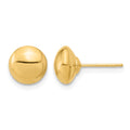 14k Polished Button Post Earrings