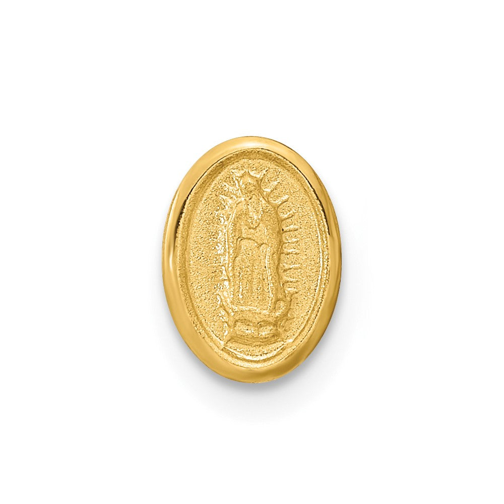 Single 14k Polished Our Lady of Guadalupe Post Earring