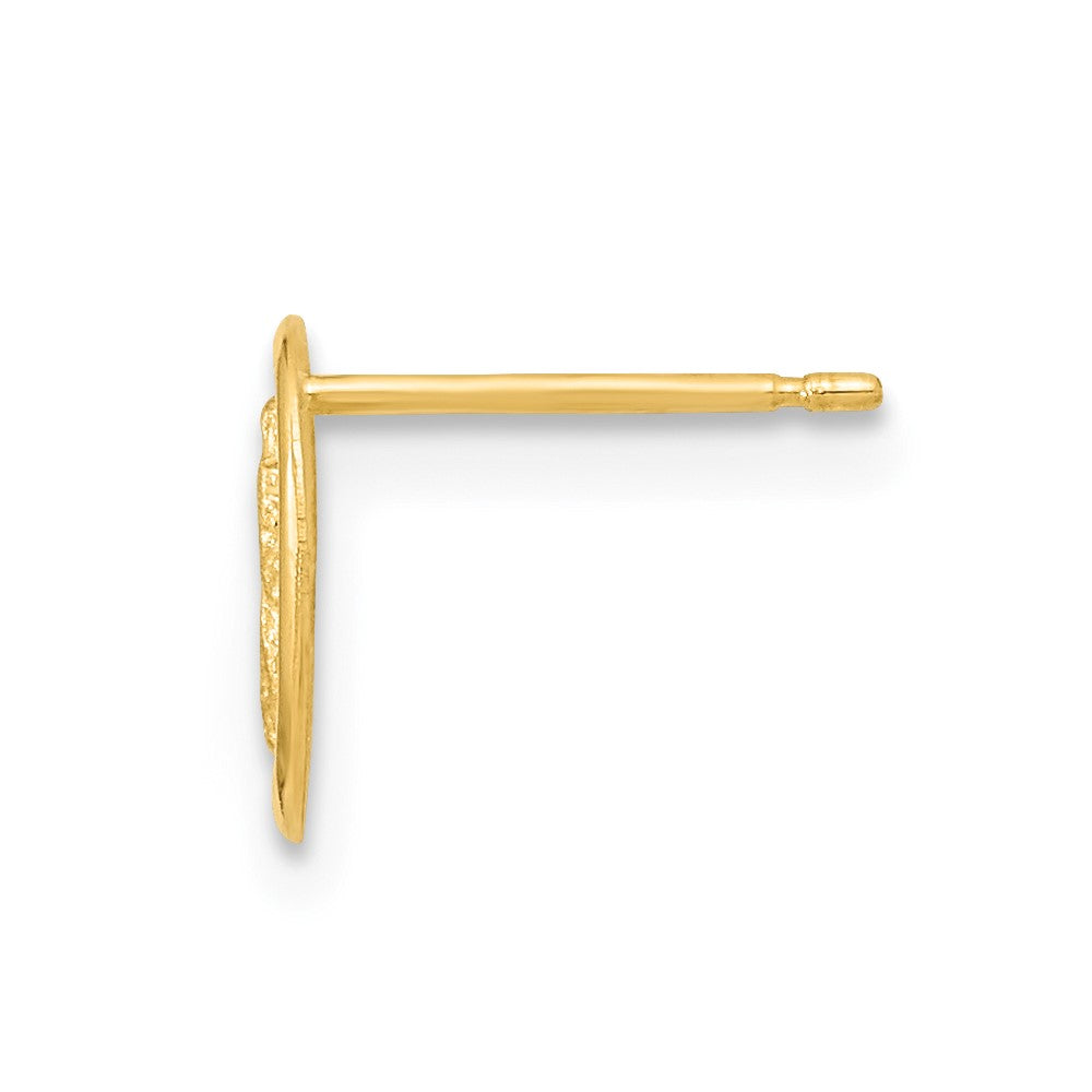 Single 14k Polished Our Lady of Guadalupe Post Earring