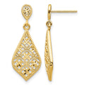 14K Fancy Dangle Post Earrings