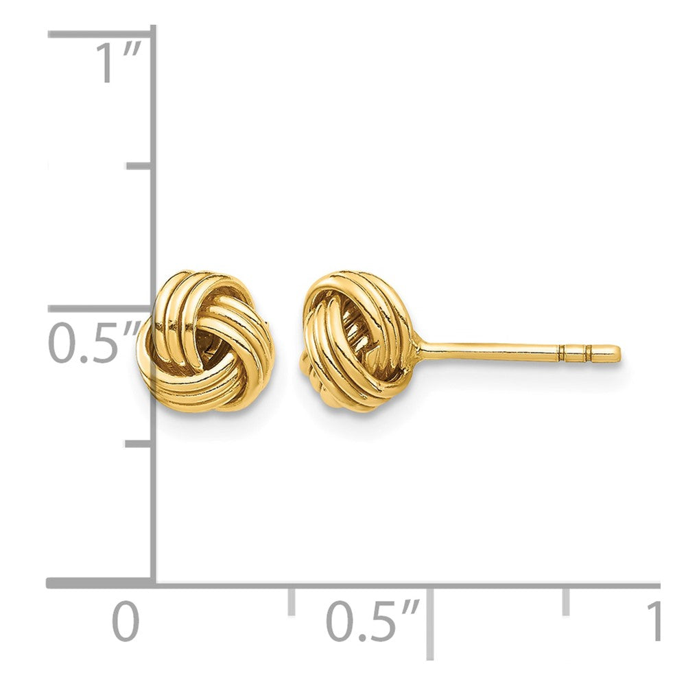 14K Love Knot Post Earring
