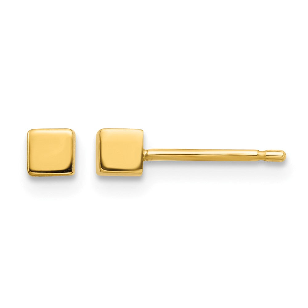 14K Square Stud Earrings