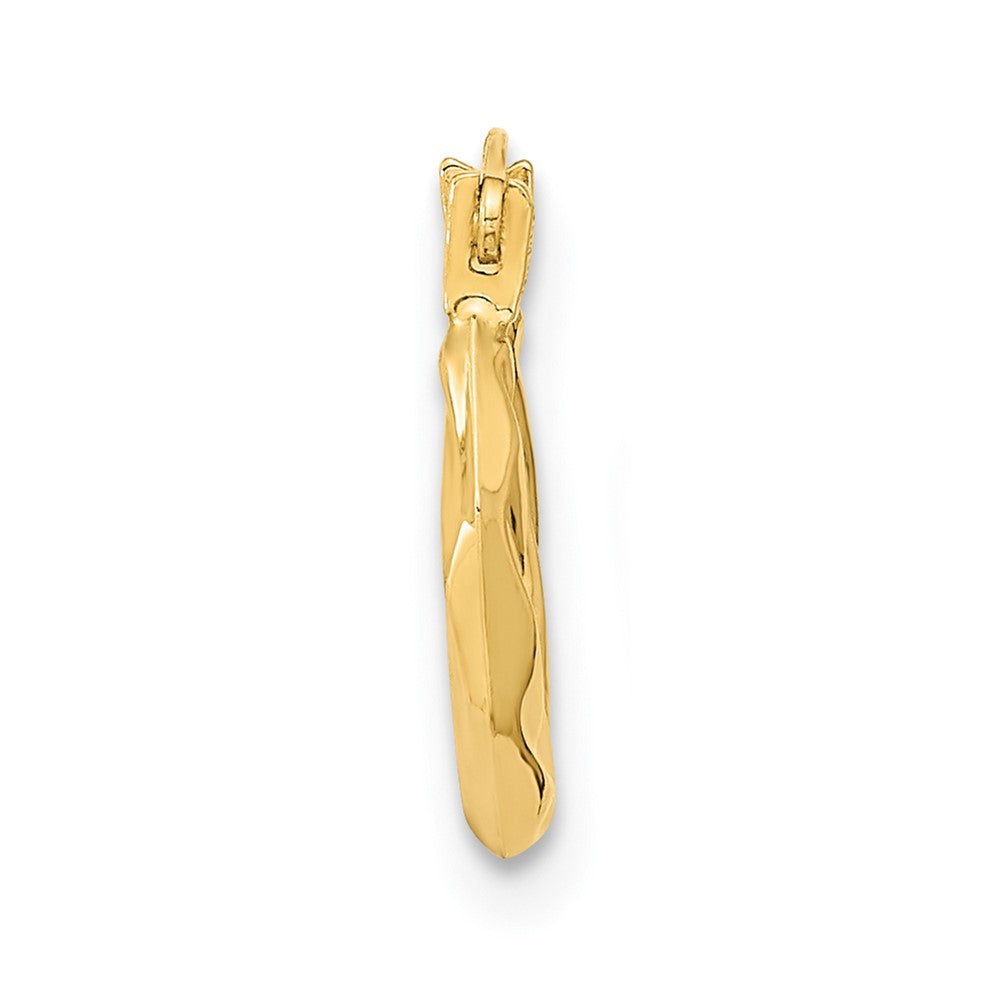 Single 14K Polished Twist Hoop Earring