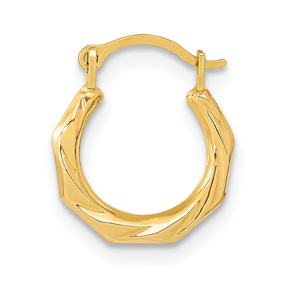 Single 14K Polished Twist Hoop Earring