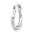 Single 14K White Gold Polished Twist Hoop Earring